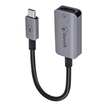 bonelk long-life usb-c to 4k hdmi adapter - 15cm (space grey)